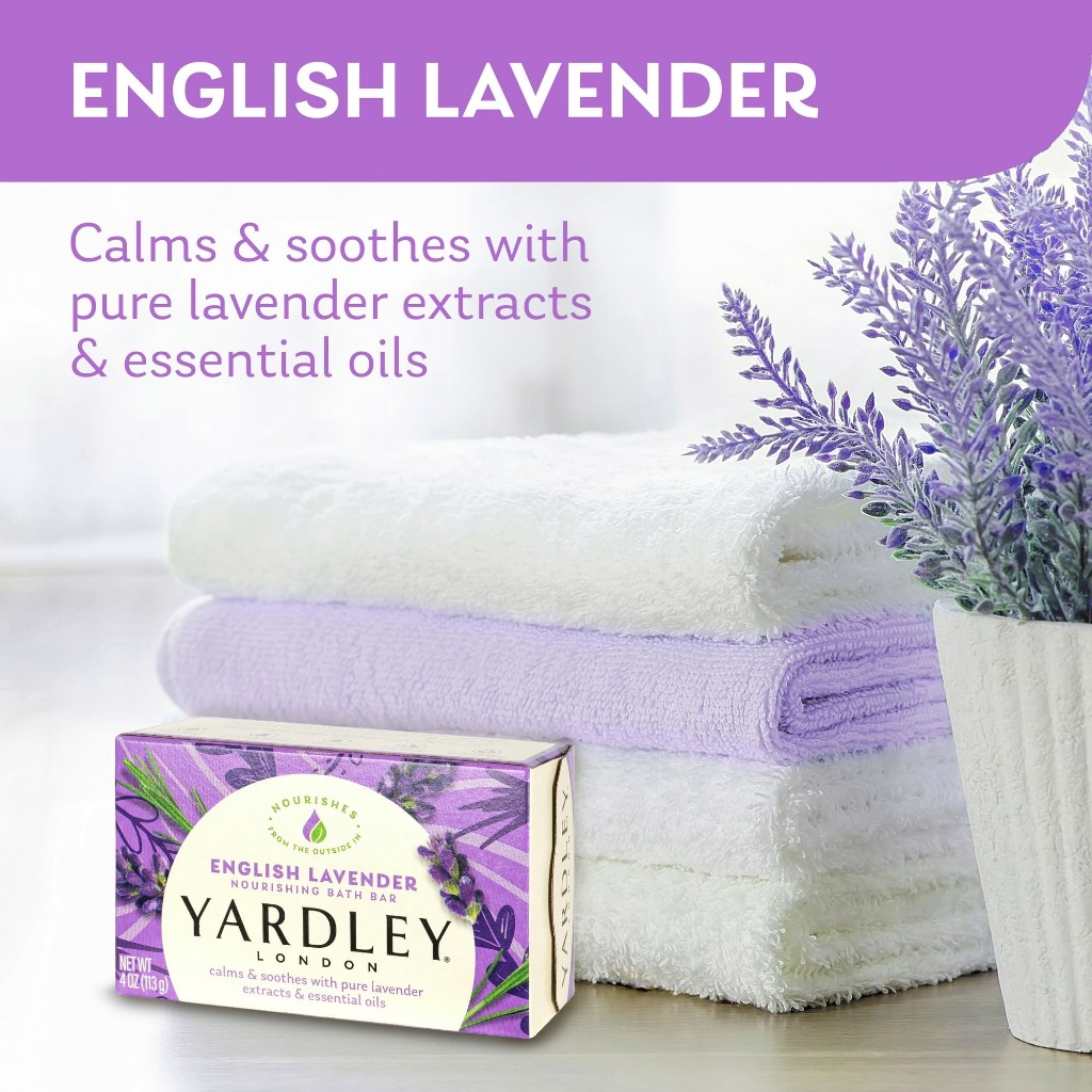 Yardley Bar Soap 113g (single bar) สบู่ก้อน ยาร์ดเลย์ (ก้อนเดี่ยว) กลิ่น Lavender/Creamy cocomut/Lemon Verbena/ Oatmeal ราคา ถูกที่สุด ดีลบีเคเค แกลเลอรีภาพที่ 6