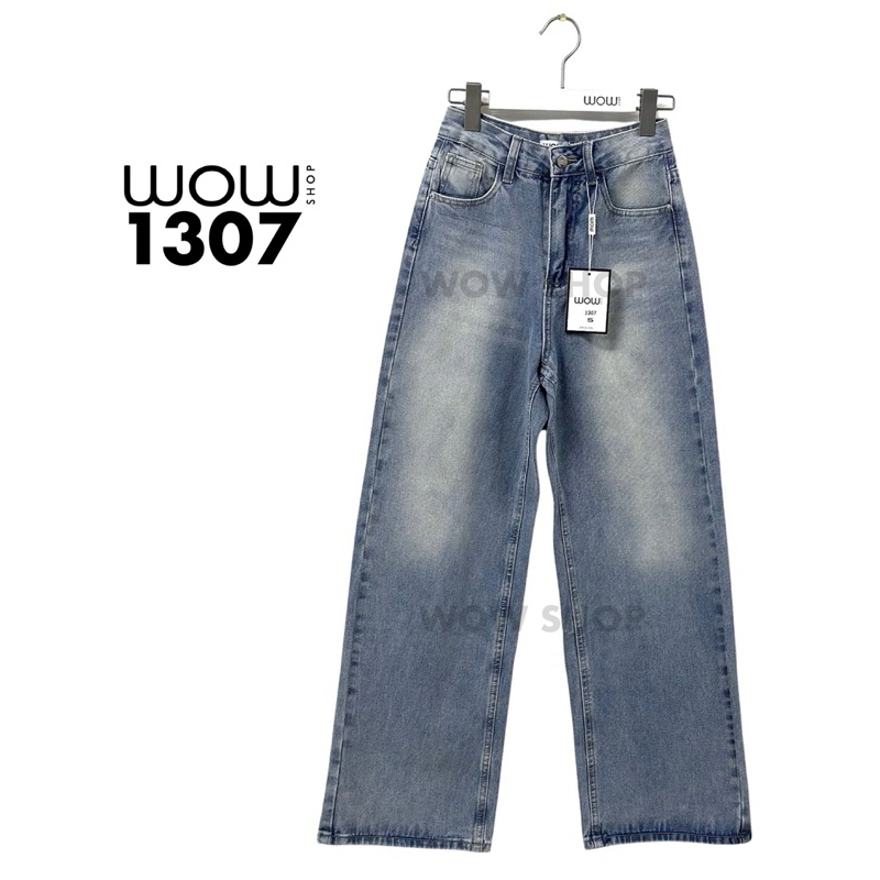 WOW1307 ยีนส์สีอ่อน ขากระบอกทรงสวย งานใหม่