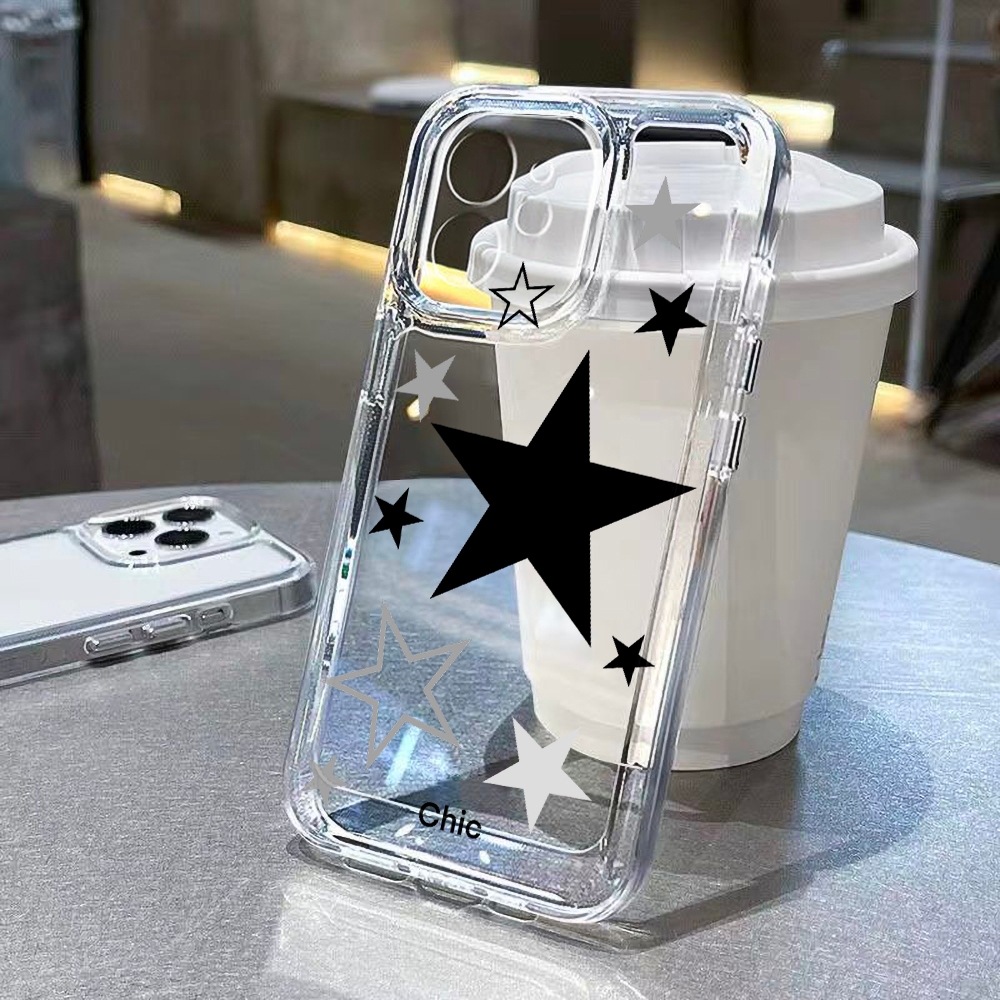 จัดส่งทันที เคสไอโฟน 16 กรณี for iPhone 11 13 12 14 15 Pro Max XS Max X XR 7 8Plus การ์ตูน Clear กันกระแทก Space Case