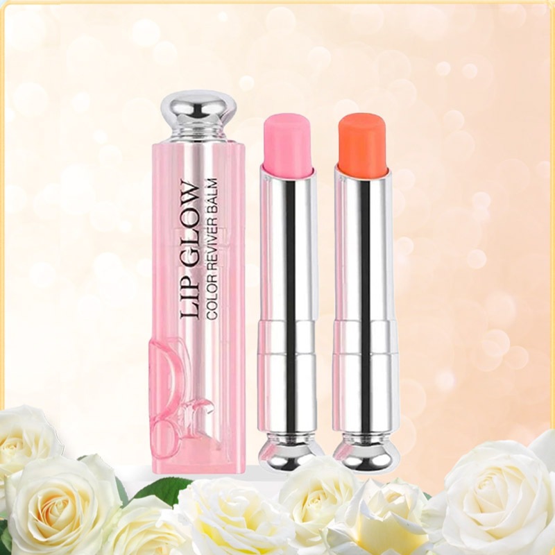 ของแท้100% Dior Addict Lip Glow ลิปสติก 3.2g Moisturizing Color Changing Lipstick 001/004/006/007/008/012/015/017/025