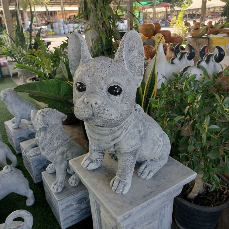 รูปปั้น น้องหมา น่ารัก ตุ๊กตาตกแต่งสวน จัดสวน ตกแต่งบ้าน
