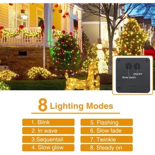 Ventas ไฟ LED สายไฟ Led 200 300 ดวง พลังงานแสงอาทิตย์ กันน้ํา 22 ม. 32 ม สําหรับตกแต่งสวน คริสต์มาส งานแต่งงาน พวงมาลัย