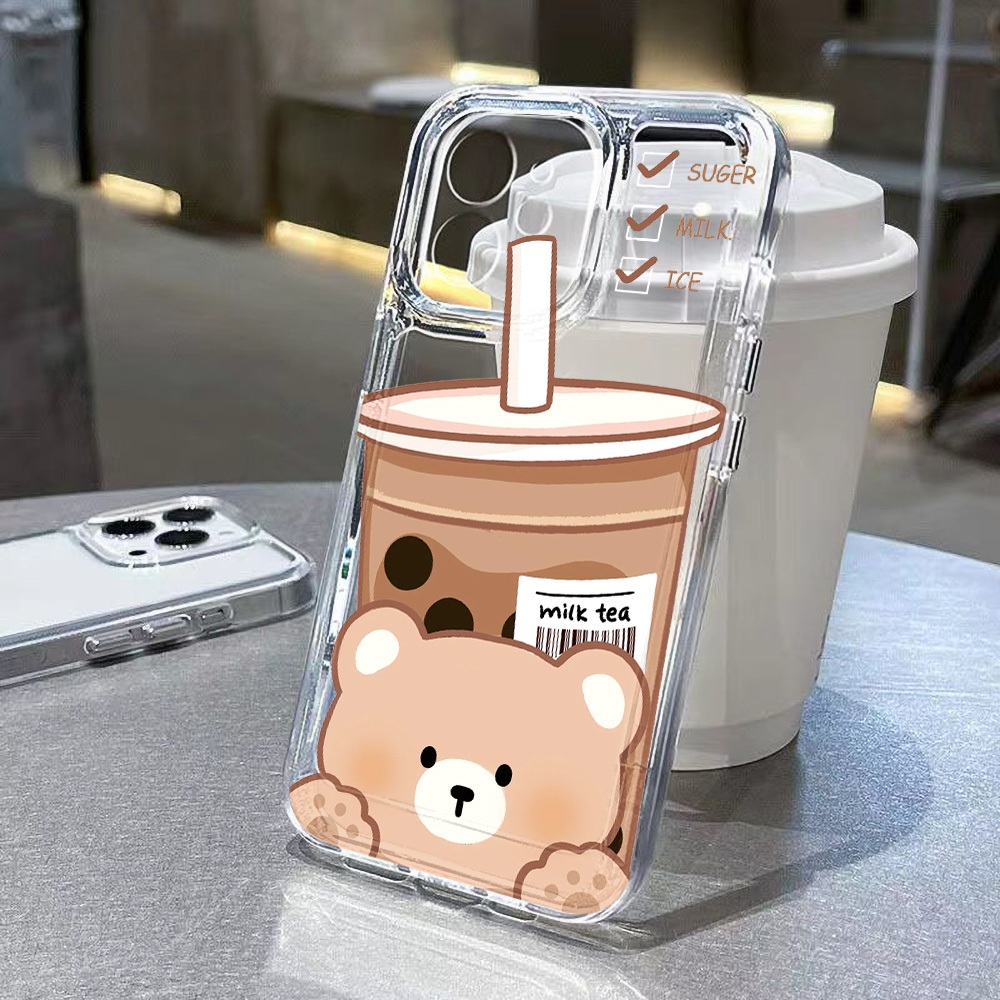 จัดส่งทันที เคสไอโฟน 16 กรณี for iPhone 11 13 12 14 15 Pro Max XS Max X XR 7 8Plus การ์ตูน Clear กันกระแทก Space Case