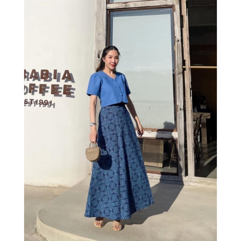 Printed Maxi Skirt กระโปรงผ้าลายพิมพ์ลาย