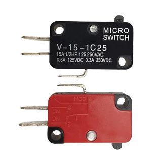 ไมโครสวิตซ์ มีก้าน มีล้อ ไม่มีก้านไมโครสวิตช์ V-15 micro switch ไมโครสวิทซ์ V-151-1C25 V-152 V-153 V-154 V-155 V-156