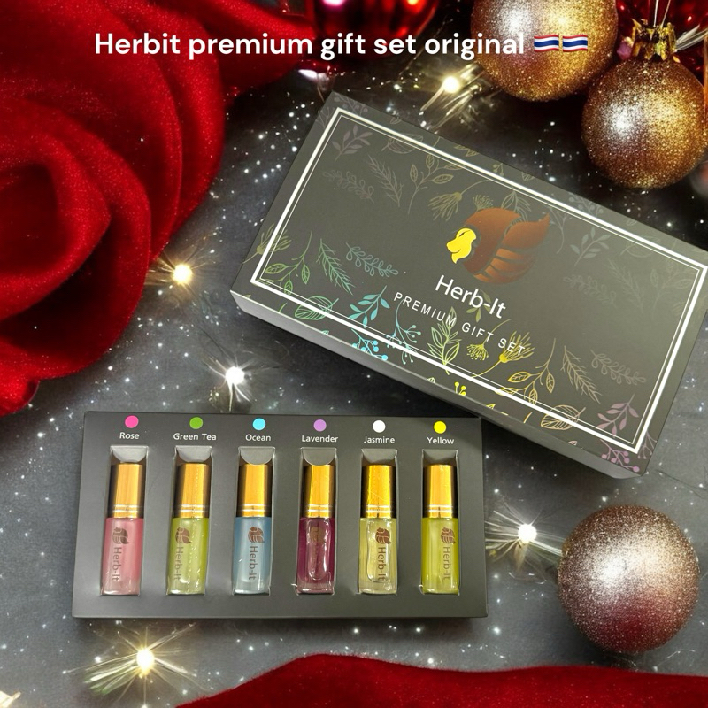 Herbit Giftbox ยาดม เซ็ตของขวัญสุดพรีเมี่ยม มี6 ขวด ของขวัญปีใหม่ ของฝากผู้ใหญ่ ของฝากต่างชาติ