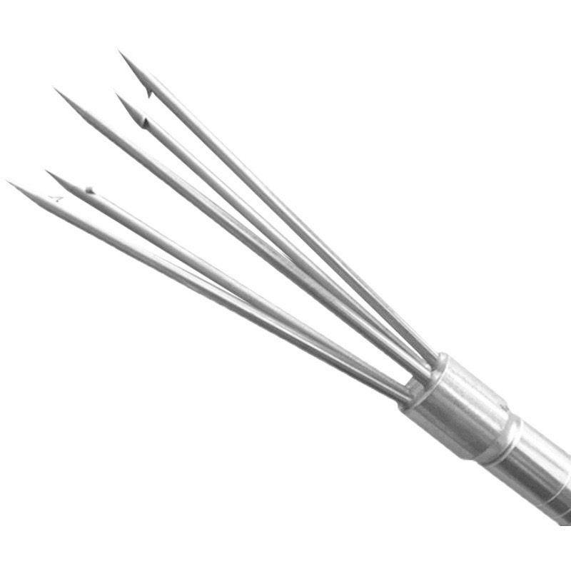 ฉมวกแทงปลาวัสดุสแตนเลสเกลียวใส่ด้ามมาตร8mm