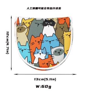 ปลอกหุ้มหัวไม้กอล์ฟ ลายแมวแฟนซี (CVN011) New Collection fancy cat cover วัสดุหนัง PU