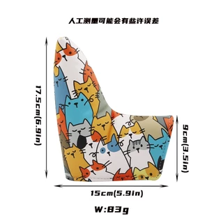 ปลอกหุ้มหัวไม้กอล์ฟ ลายแมวแฟนซี (CVN011) New Collection fancy cat cover วัสดุหนัง PU
