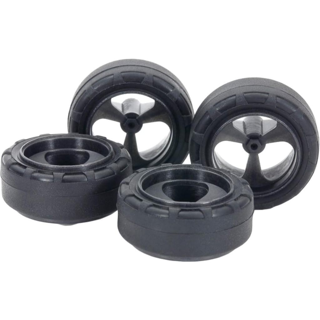 ล้อเล็กคาบอน Tamiya 15541 - Low Friction Small Diameter Narrow Tire (0.9 inches (24 mm) & Carbon Reinforced Wheel แท้