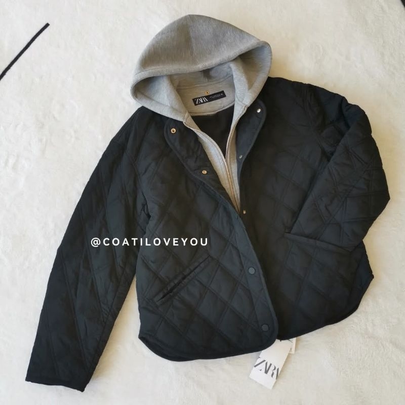 **ของแท้พร้อมส่งจากไทย** ZA.RA​​ ​Water​ Repellent​ Hooded​ combination jacket (ใส่ได้​ 2​ แบบ)​