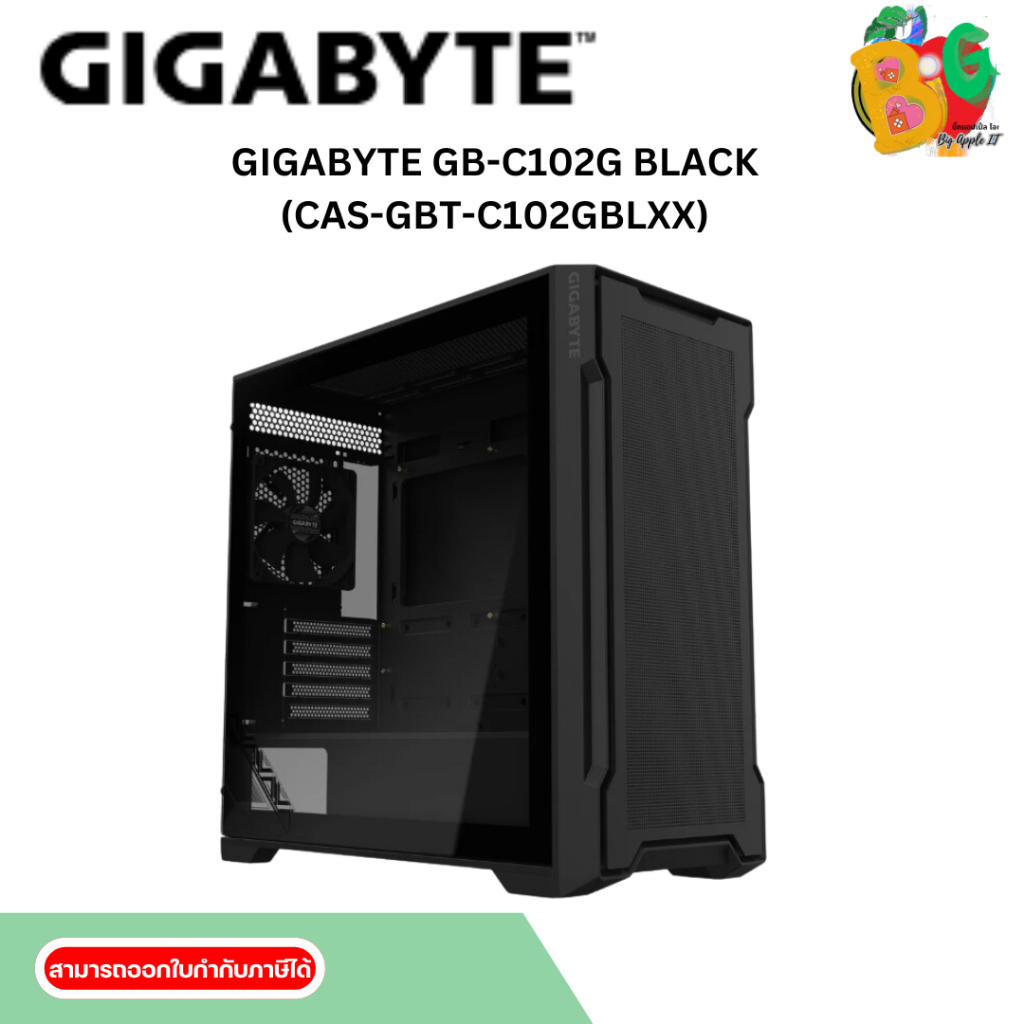 CASE GIGABYTE C102 GLASS (BLACK) (MICRO-ATX) (GB-C102G GLOBAL)