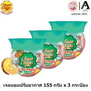 [3กระป๋อง] Freshtime Chupa Chups เฟรชไทม์ จูปาจุ๊ปส์ น้ำหอมปรับอากาศ 155 กรัม x 3 กระป๋อง