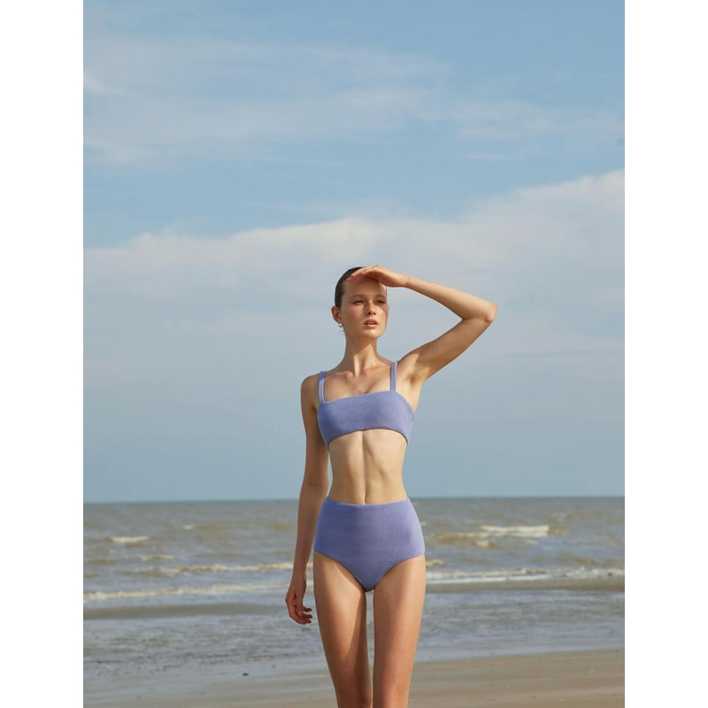 (ส่งต่อ) ชุดว่ายน้ำทูพีช Sable bikini สี Violet Spritz จาก @cotedsoleil