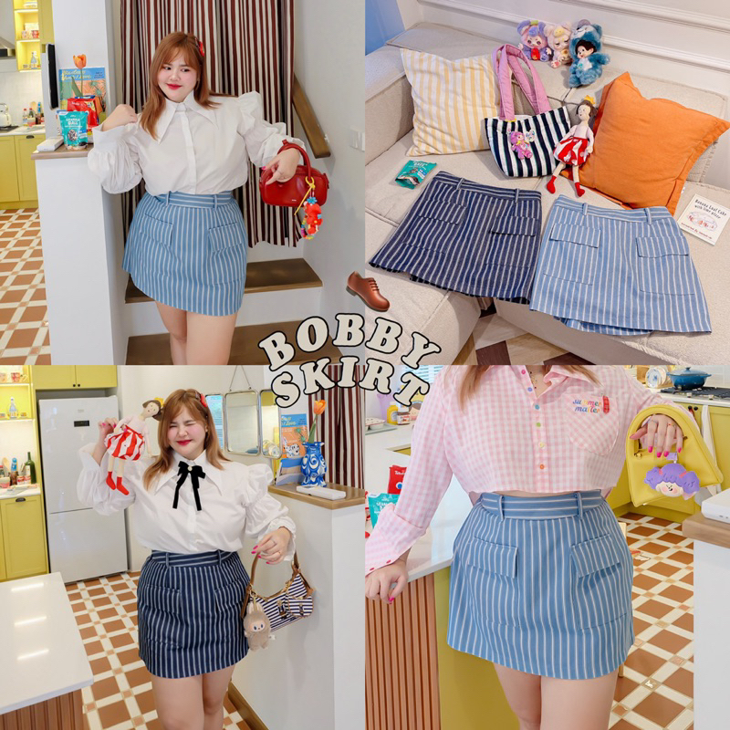 📌กดผ่าน shopee video เหลือ 350.-🍎 BOBBY SKIRT 👞🗺 กระโปรงยีนส์สาวอวบ