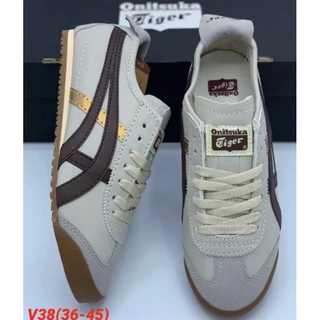 (ควร+เผื่อ1ไซส์)รองเท้าผ้าใบแบบหนัง🐯🐯มีเชือกใส่ได้หญิง ชายไซส์36___45สินค้าพร้อมส่ง