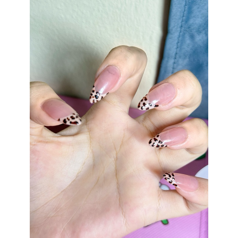เล็บปลอมลาย🐆🫶❤️#เล็บปลอม