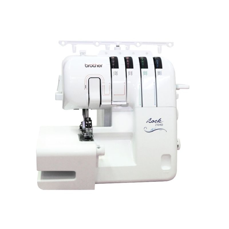 (มือสอง) จักรโพ้ง Brother 2104D โพ้งขอบผ้า สภาพดีมากๆ ลายเย็บสวย ร้อยด้ายให้แล้วค่ะ