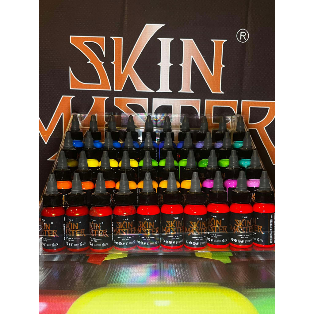 สีสัก Skin Master แท้ USA.  มีหลายขนาดขนาด 5ml./ 10 ml./ 1 Oz.