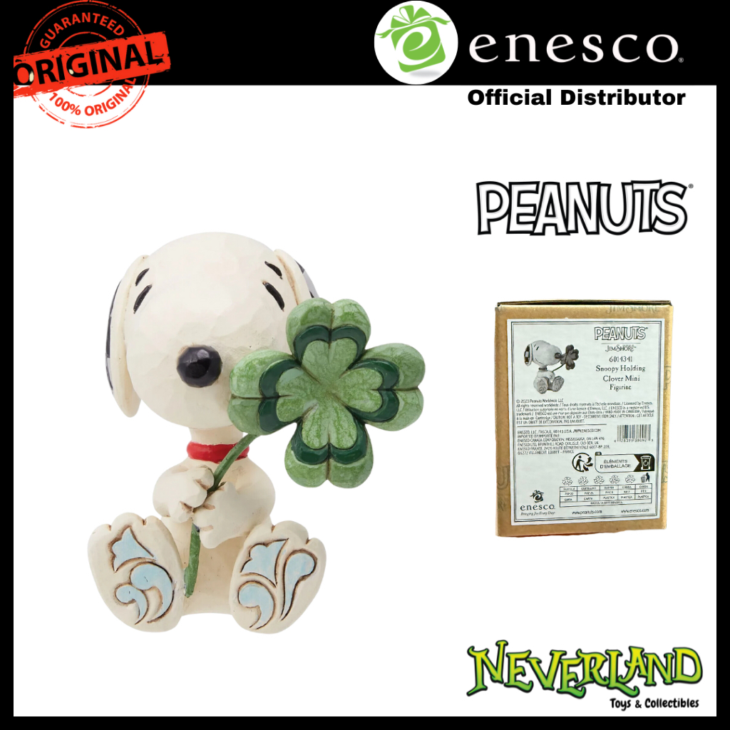 Enesco Peanuts Snoopy with Clover Mini Figurine by Jim Shore