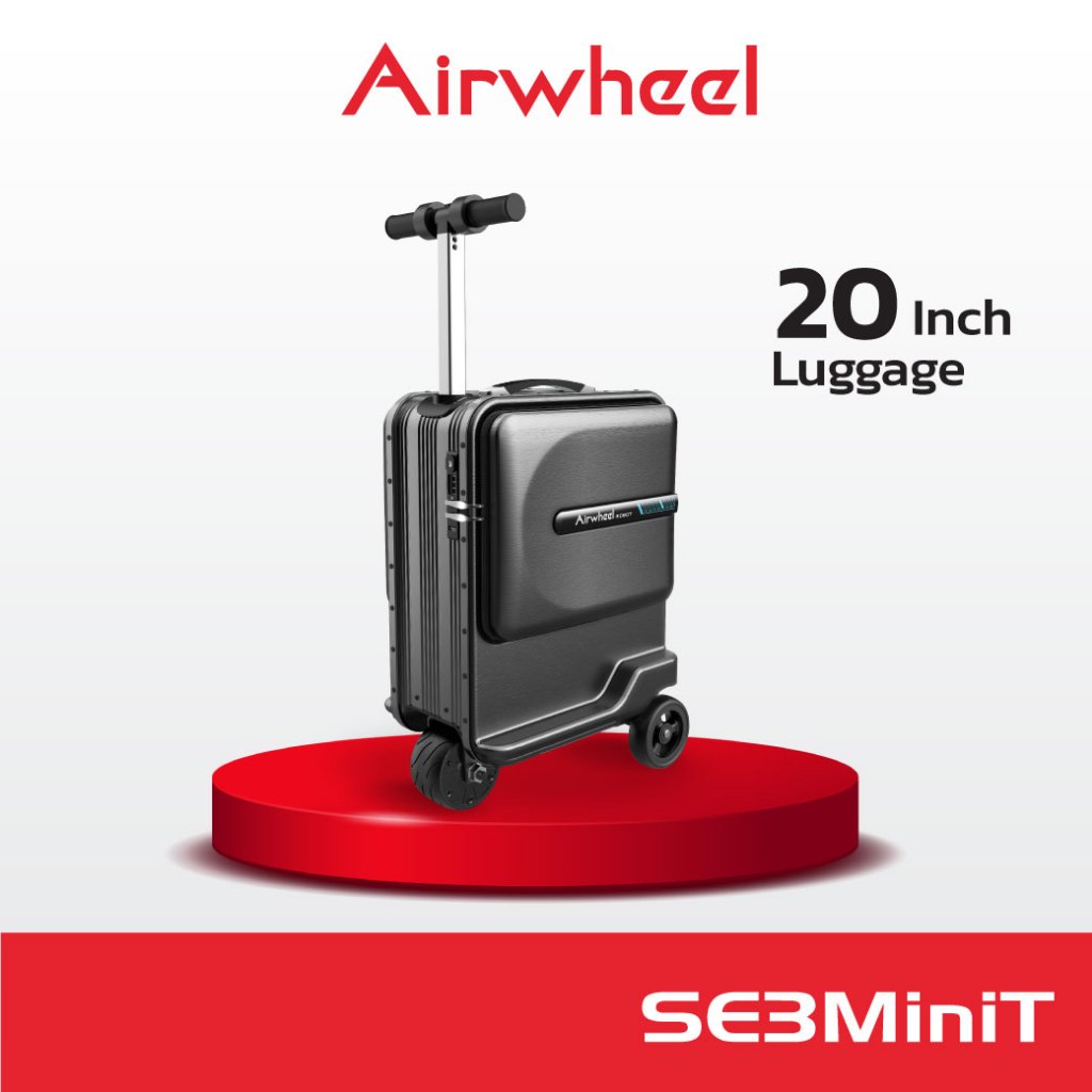 Airwheel SE3MiniT สีดำ (Black) กระเป๋าเดินทาง ไฟฟ้า นั่งขับได้ (20 นิ้ว) ประกันสูงสุด 1 ปี