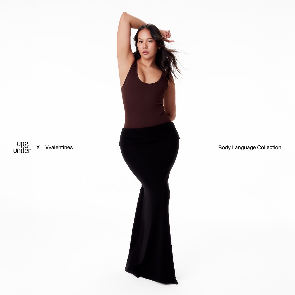 NEW! Up&Under : Fold the Waist Basic Skirt กระโปรงยาวเข้ารูปเบสิค