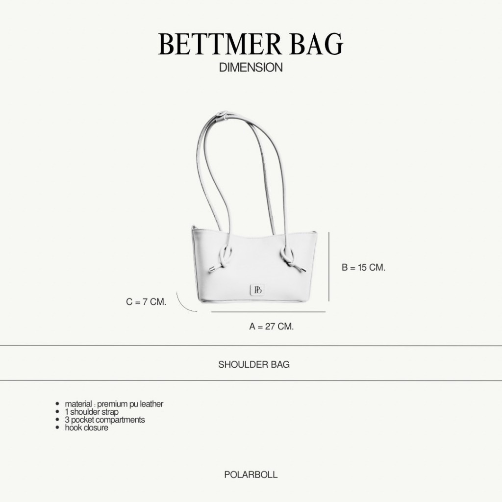 POLARBOLL - BETTMER กระเป๋าสะพายหนังPU สะพายข้าง