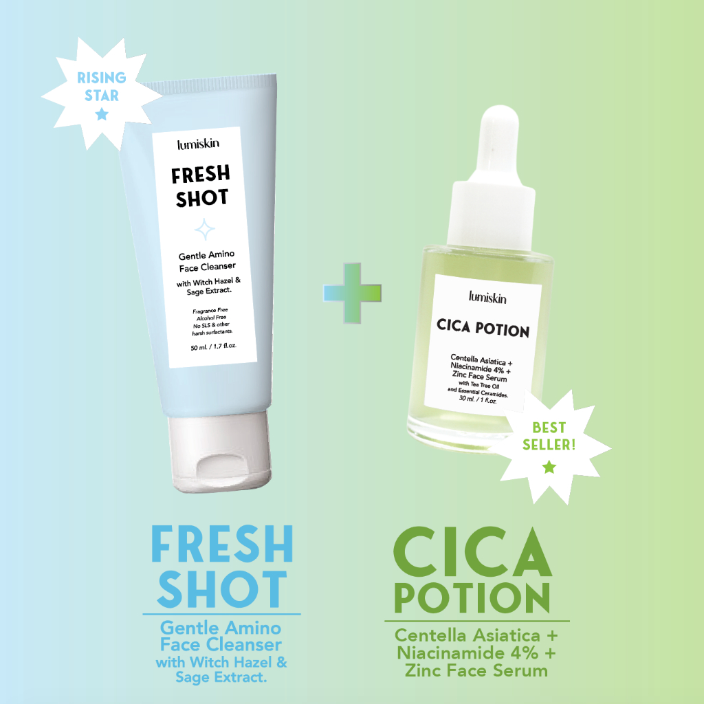 เซ็ทคู่โฟมล้างหน้า&เซรั่ม Fresh Shot Foaming Cleanser & Cica Potion