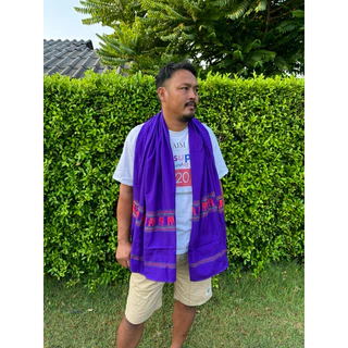 ผ้าขาวม้าลายช้าง (คละสีช้าง) ทอมือต้นตำรับ สีตัวช้างจะคละสีให้ เพราะแต่ละรอบสีของช้างจะมาไม่เหมือนเดิม