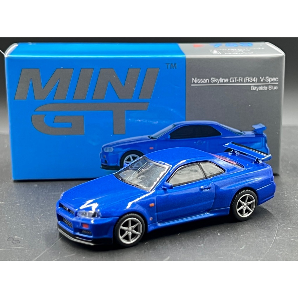 MINIGT Nissan Skyline GT-R (R34) V-Spec Bayside Blue