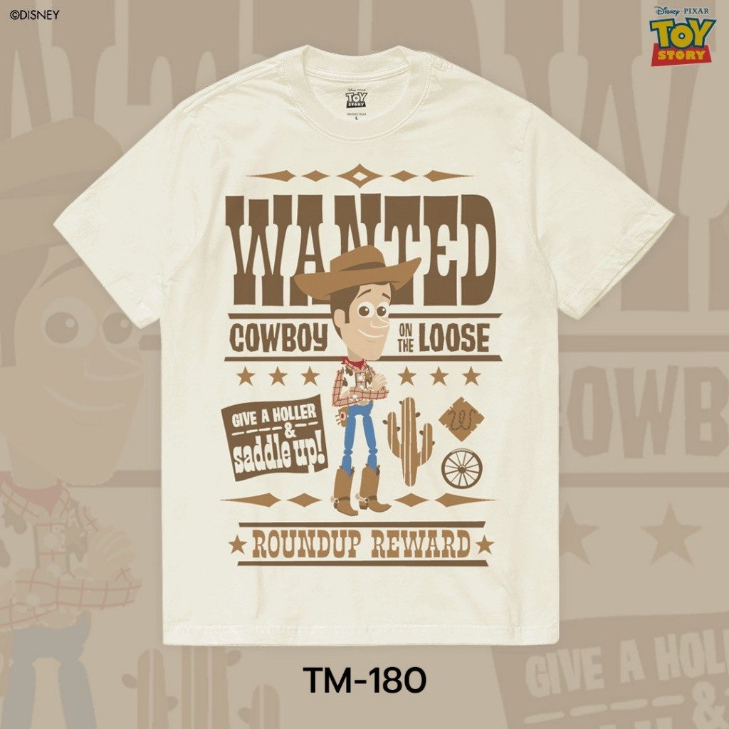 Power 7 Shop เสื้อยืดการ์ตูน "Woody" ลิขสิทธิ์แท้ DISNEY (TM-180)