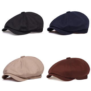 Unisex Beret แปดเหลี่ยม Newsboy หมวกกลางแจ้ง Casual อเนกประสงค์ Beret หมวก Peaked หมวกคลาสสิก Beret