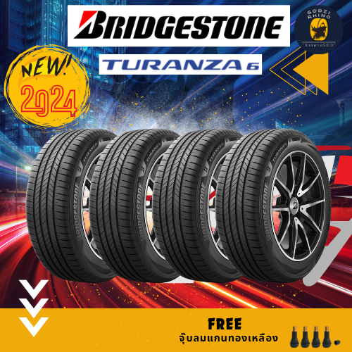 BRIDGESTONE รุ่น TURANZA6 205/55R16 215/60R16 215/55R16 215/55R17 225/50R17ยางใหม่ปี 2024 (ราคาต่อ 4