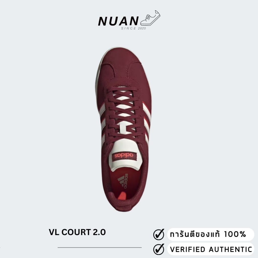 Adidas VL Court 2.0 IF7555 การันตี ของเเท้ 100% รองเท้าแฟชั่น รองเท้าลำลอง