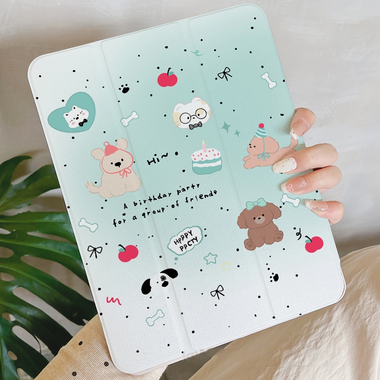 💫พร้อมส่ง💫เคสiPadหมุน 360° แผ่นหลังอะครีลิ Gen9 puppy party Air6/7 เคสไอแพด ใส่ปากกาไ Gen11 - รูปที่ 3