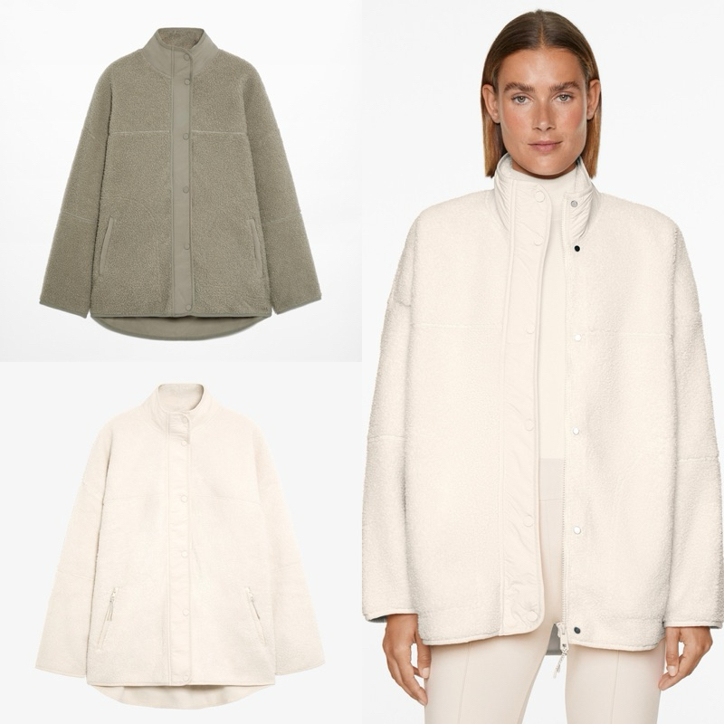 (ของแท้💯) Oysho oversize faux-shearling jacket แจ็คเก๊ทกันหนาว (กันได้ถึงติดลบ) มี 2 สี