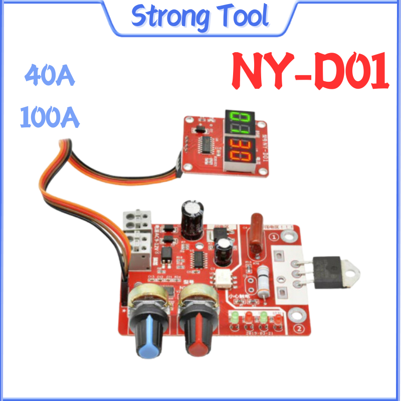 COD NY-D01 จุด Welders บอร์ดคอนโทรล40A/100A ดิจิตอลแสดงจุดเชื่อม Current แผงควบคุมเวลา Ammeter Transformer