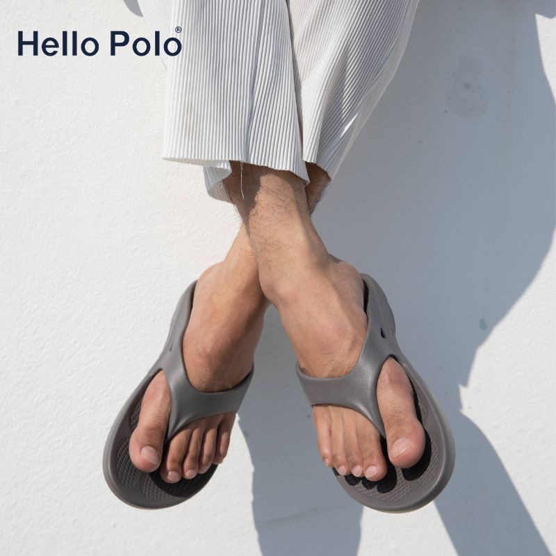 Hello Polo รองเท้าแตะเพื่อสุขภาพ กันลื่นกันน้ำ ลําลองแฟชั่น ใส่ในบ้าน ออกไปข้างนอก บอกลาปัญหาสุขภาพเท้า HP8002