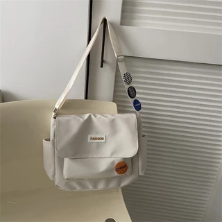 กระเป๋าผ้าแคนวาส Canvas Bag สไตล์มินิมอล ใบใหญ่ / จุเยอะ สไตล์เกาหลี น้ำหนักเบา ใช้เรียน ทำงาน เที่ยว รุ่น L24