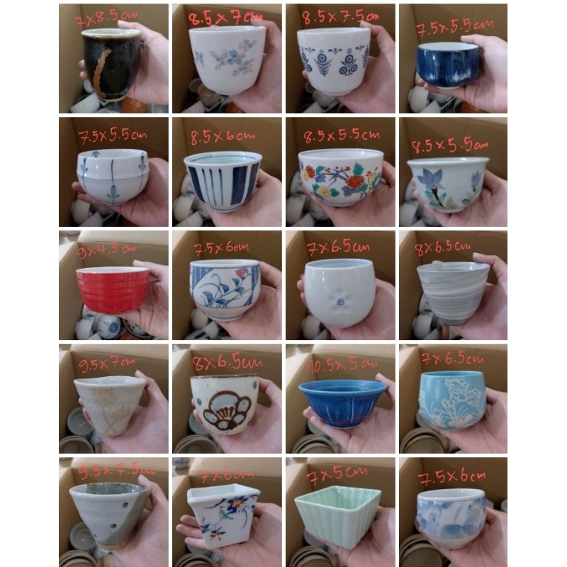 กระถางเซรามิกญี่ปุ่นมือสอง มาใหม่ กระบองเพชร stock E