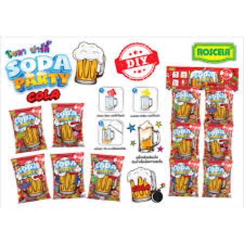 🍺ขนมเบียร์เด็ก ❌ไม่มีแอลกอฮอล์ โซดาปาร์ตี้ DIY 🍺 กลิ่นโคล่าเลม่อน ตราโรสเซล่า 1 แพ็ค มี 12 ซอง