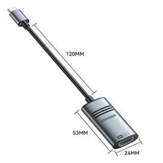 Essager HD-MI เป็น Type-C (8K@60Hz) อะแดปเตอร์ ใช้งานได้ในระดับสากล