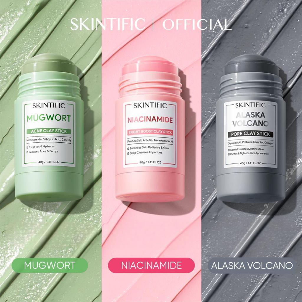 SKINTIFIC Clay Stick " ขนาด 40g " เคลย์ สติ๊กซ์ ( 3 สูตร )