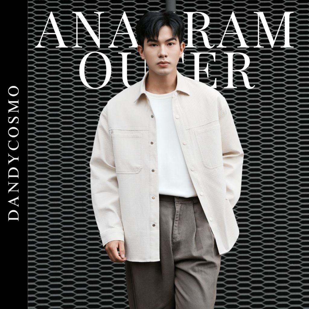 [2สี]เสื้อคลุม รุ่น Anagram ผ้าขึ้นร่องเนื้อหนาพรีเมียม DANDY COSMO