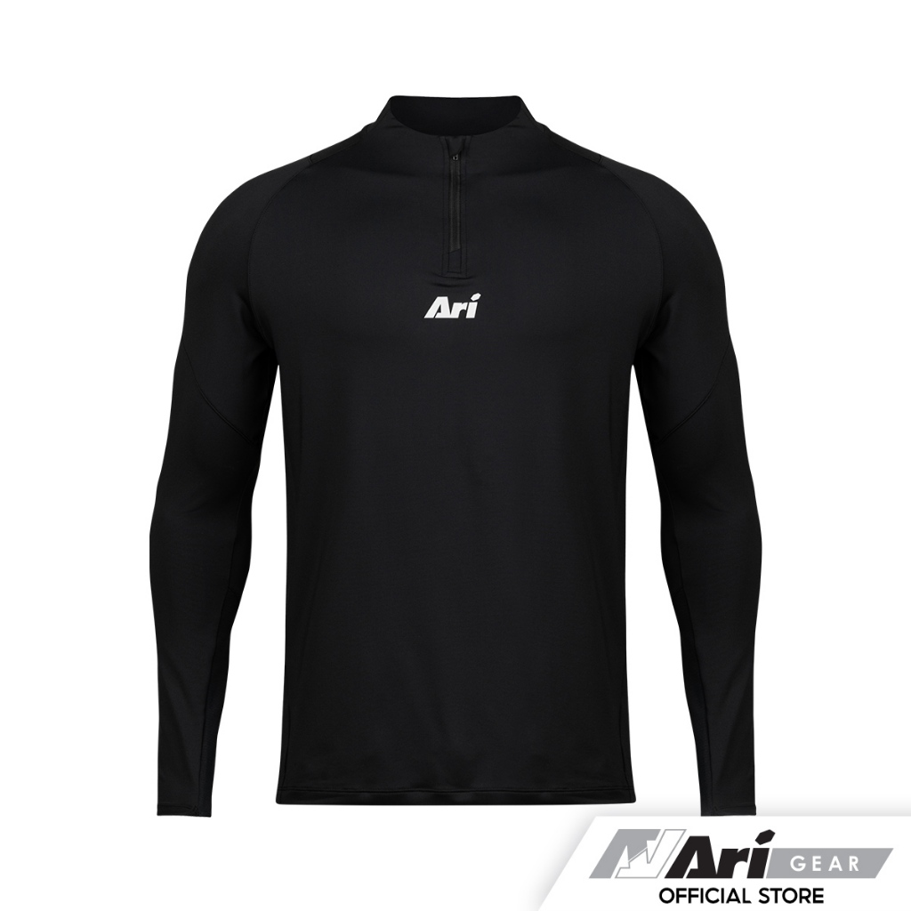 ARI ADEPT TRAINING QTR ZIP JACKET - BLACK/SILVER เสื้อแจ็คเก็ต อาริ  ADEPT TRAINING สีดำ