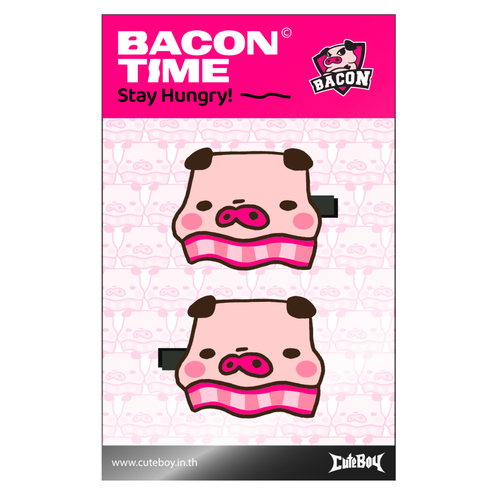 Bacon Time Hair Clip กิ๊บติดผม ทีมเบคอนไทม์