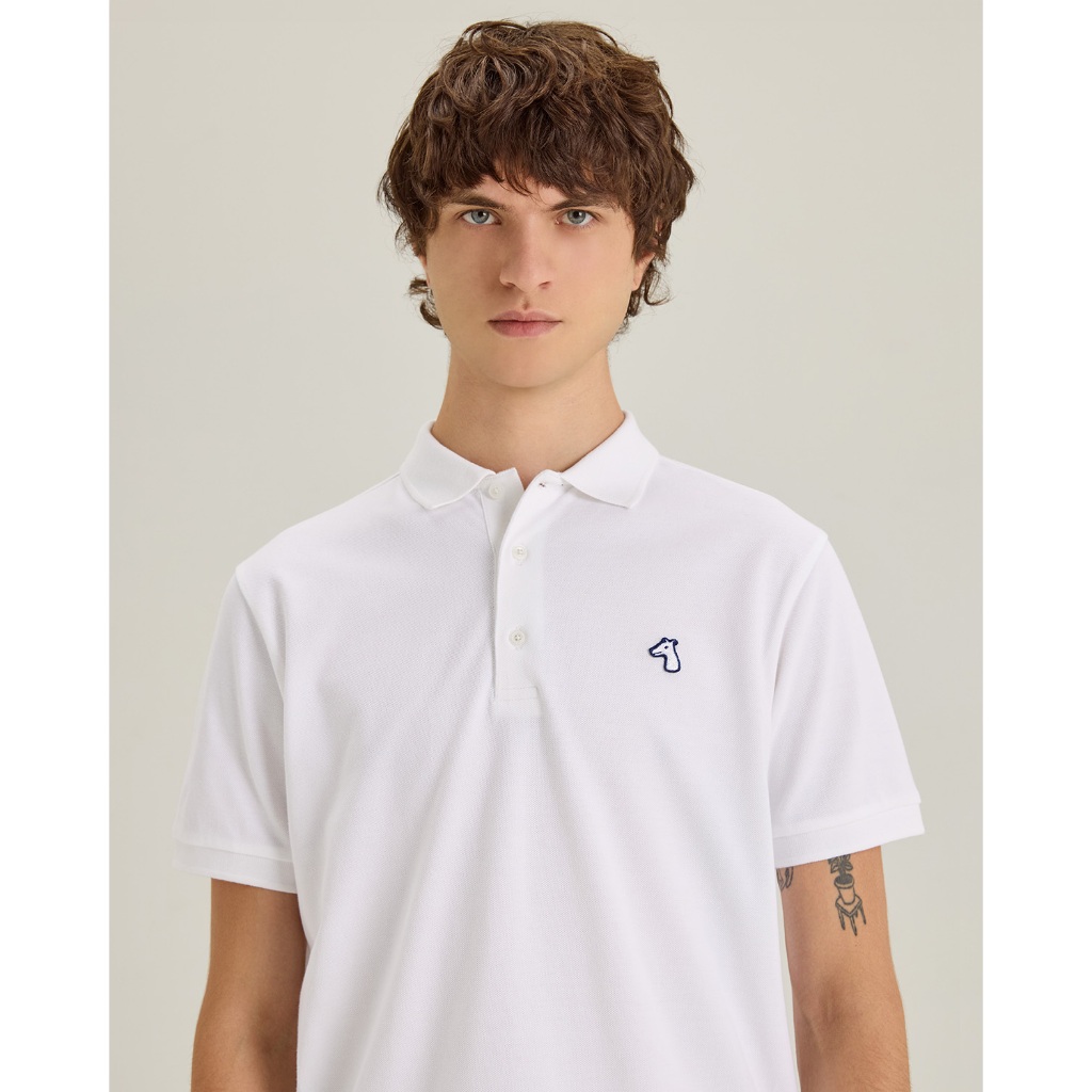 PIQUE POLO SHIRT WITH SIGNATURE LOGO EMBROIDERED