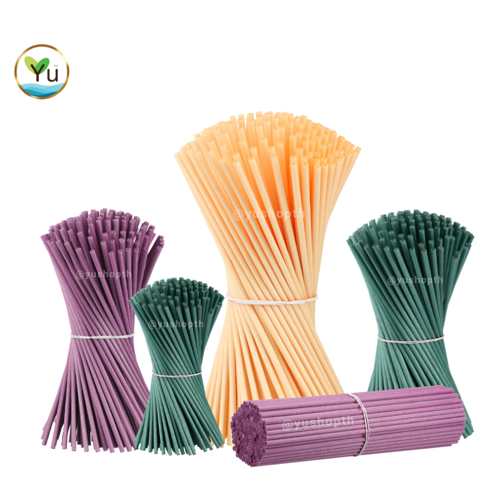 ก้านไฟเบอร์ 5 mm x 20 cm 🌈 เลือกสีได้ บรรจุ 6 - 30 ก้าน 🌟ก้านคล้าย Jomalonee (โจมาลโลน) เกรดคุณภาพ สีสวย น่ารัก - รูปที่ 2