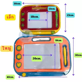 Toynamus กระดานแม่เหล็ก เขียนลบได้ magnetic muilt-color drawing board มีตัวปั้มหลายแบบนะคะ