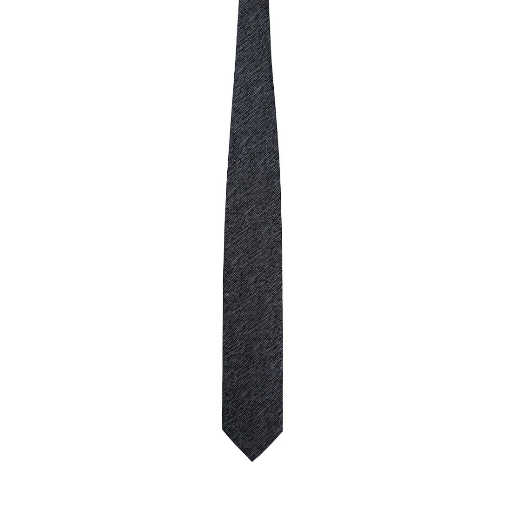 DAPPER ربطة عنق 7.5 سم Black Melange — صورة 3